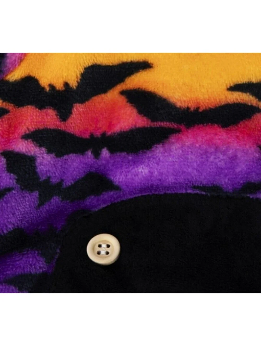 COMFY HALLOWEEN OMBRE BATS PURPLE ORANGE BLACK PLUSH PET PAJAMAS ROMPER JUMPSUIT